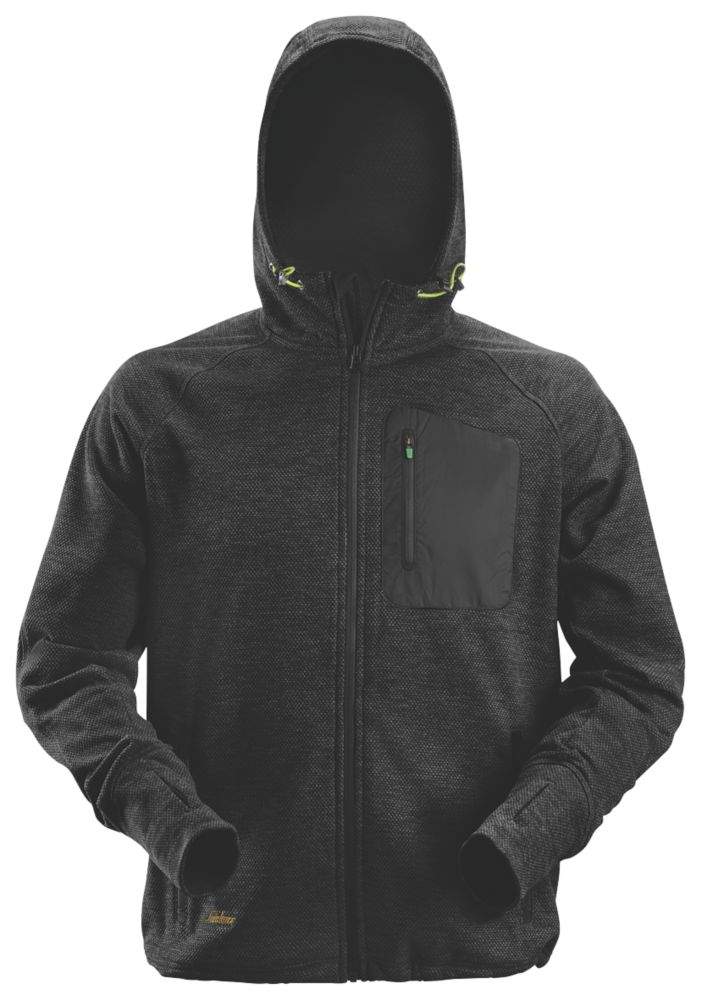 Image of Snickers FlexiWork Fleece Hoodie Black Medium 39" Chest 