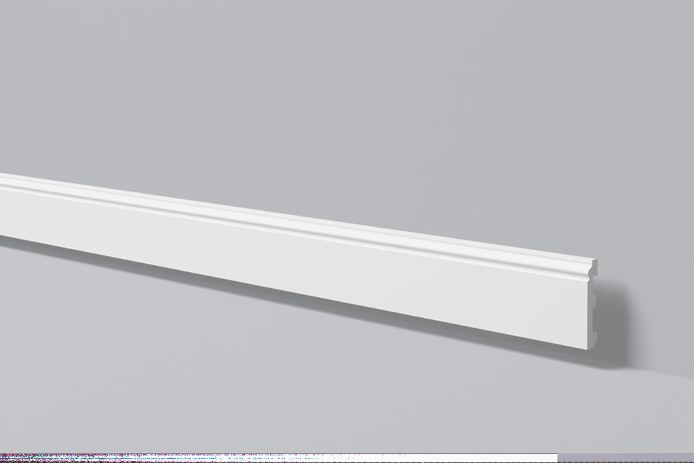 Image of Ogee Skirting Board White 2.4m x 80mm x 12mm 6 Pack 