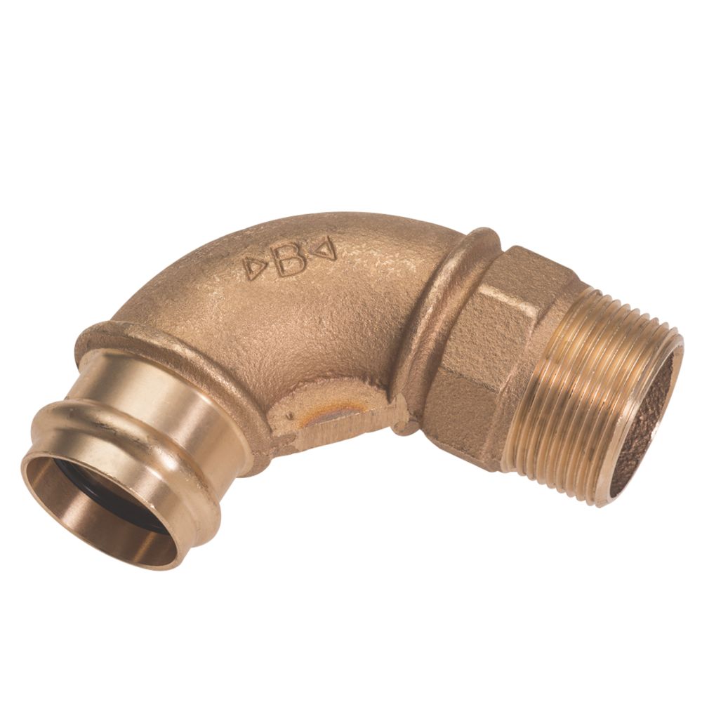 Image of Conex Banninger B Press Copper Press-Fit Adapting 90Â° Male Elbow 15mm x 1/2" 10 Pack 