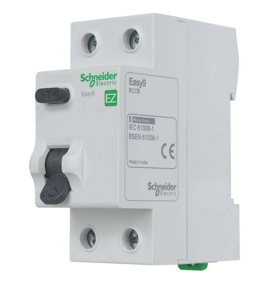 Image of Schneider Electric Easy9 100A 30mA DP Type A RCCB 