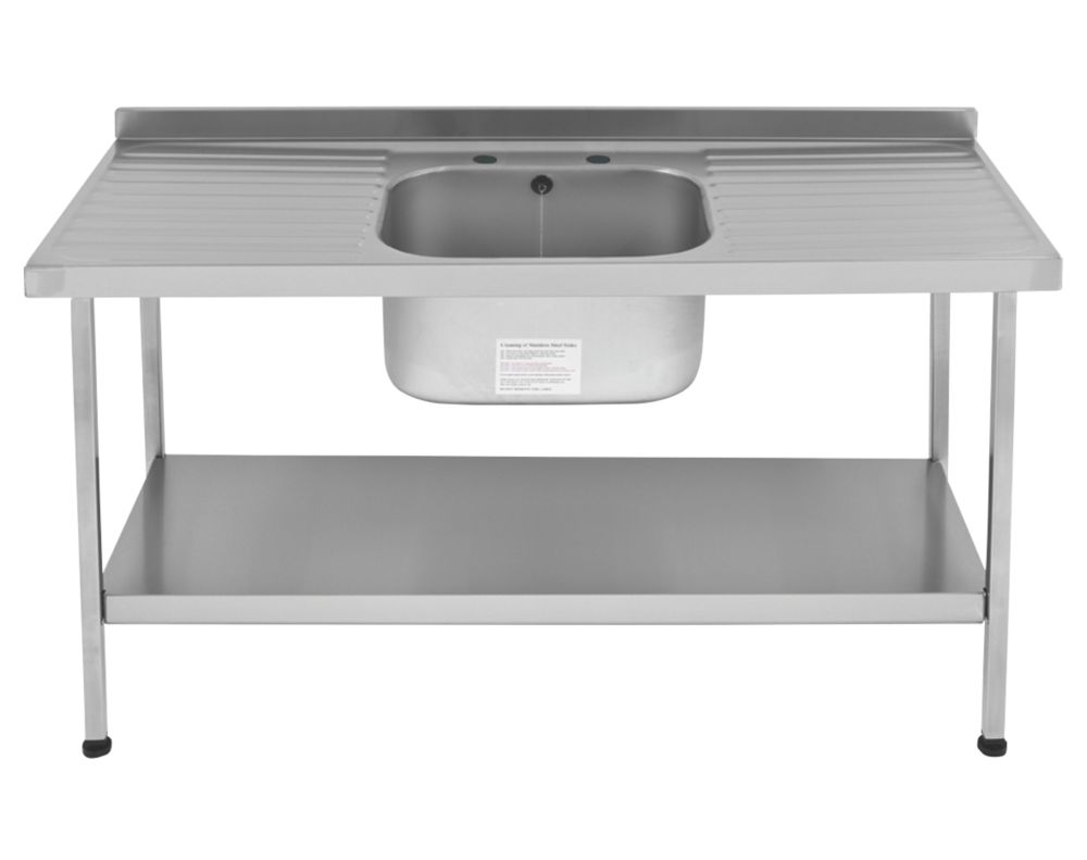 Image of Mini 1 Bowl Stainless Steel Catering Sink 1500mm x 600mm 
