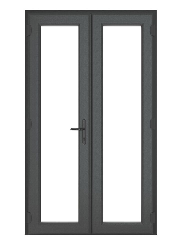 Image of Crystal Anthracite Grey uPVC French Door Set 2090mm x 1190mm 