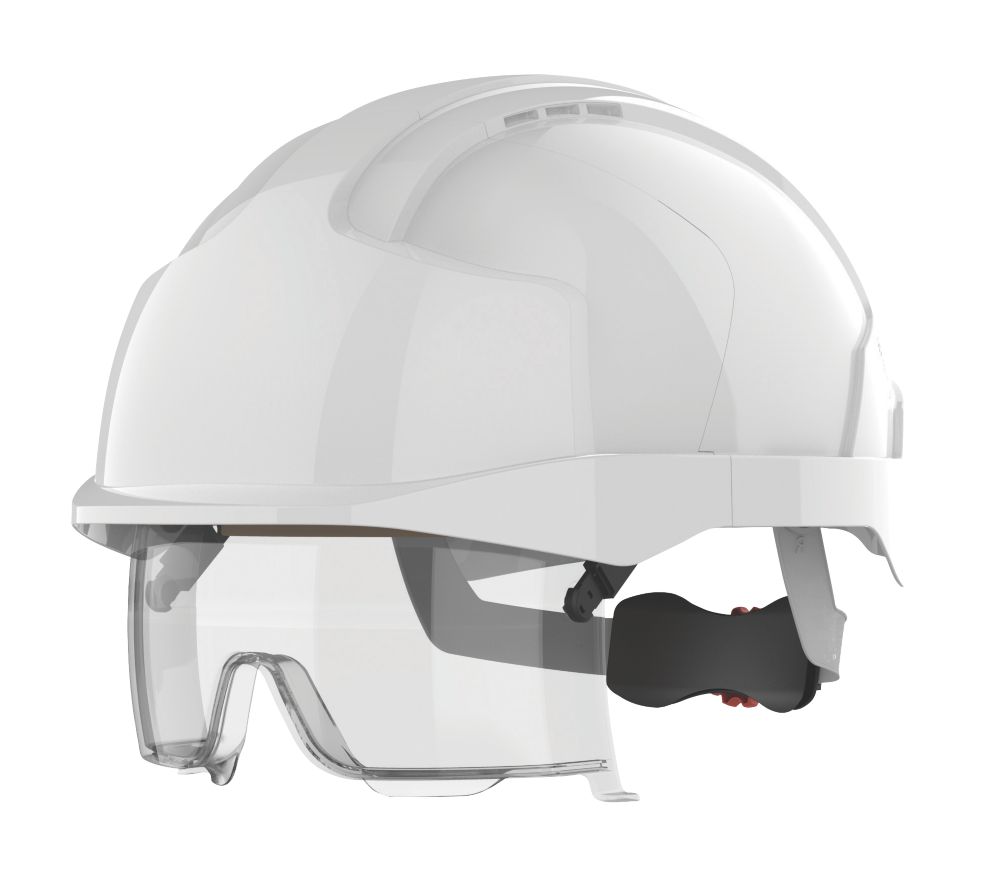 Image of JSP EVOVista Safety Helmet with Integrated Eyewear White 