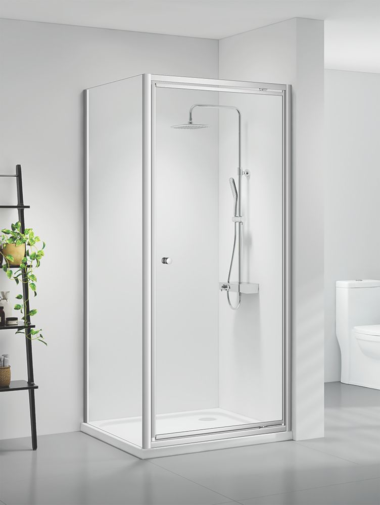 Image of Triton Neo Six Framed Square Pivot Door Shower Enclosure Reversible Chrome 760mm x 760mm x 1850mm 