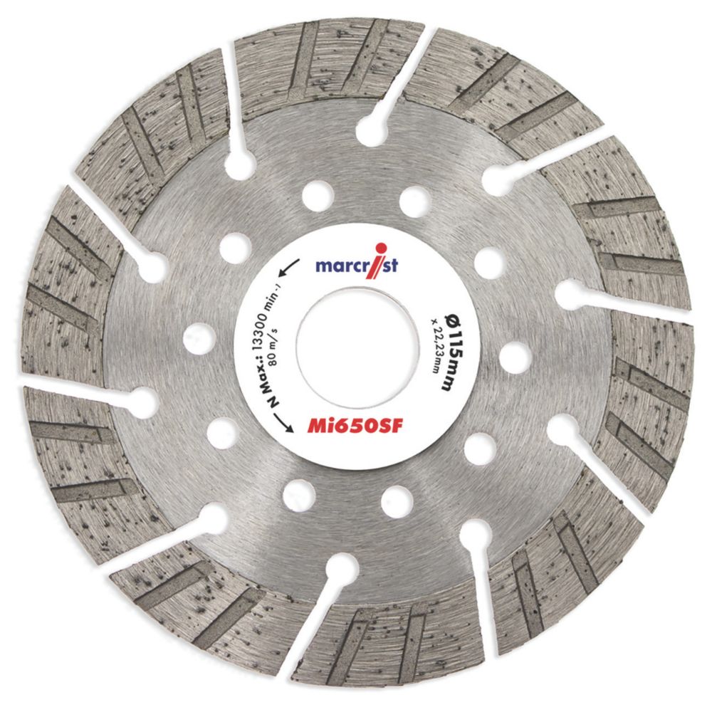 Image of Marcrist Masonry Diamond Segmented Blade 115mm x 22.2mm 