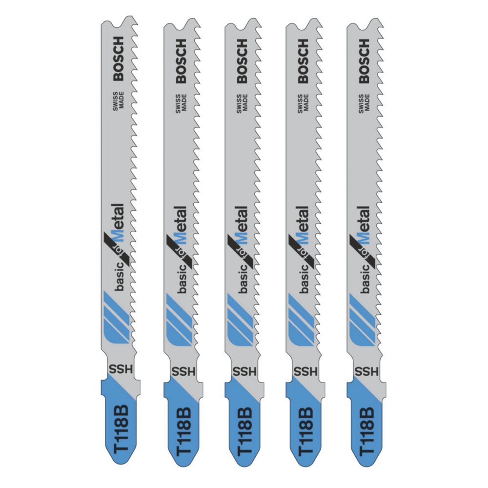Image of Bosch T118B Sheet Steel Jigsaw Blades 92mm 5 Pack 