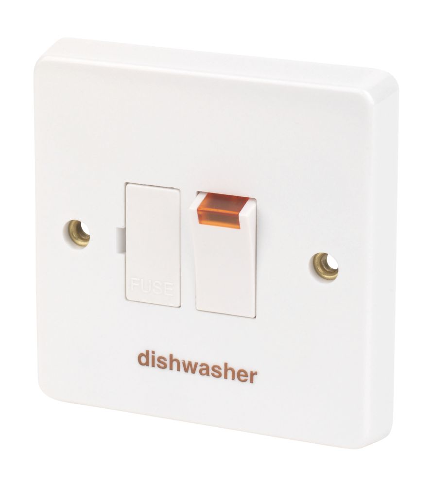 Image of Crabtree Capital 13A Switched Dishwasher Fused Spur with Neon White 