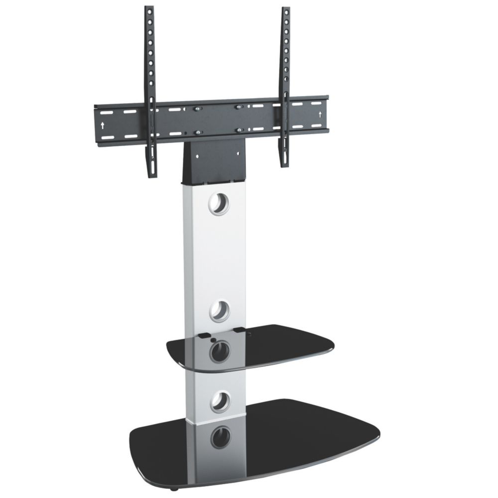 Image of AVF Lucerne FSL700LUCS TV Stand Silver Body / Black Glass 