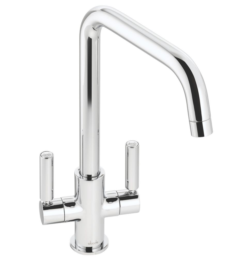 Image of Abode Globe Quad Dual-Lever Mono Mixer Kitchen Tap Chrome 