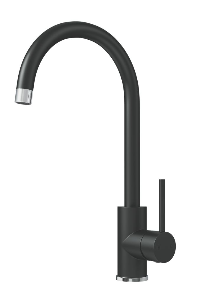 Image of ETAL Sorrento Single Lever Kitchen Mixer Tap Matt Black 