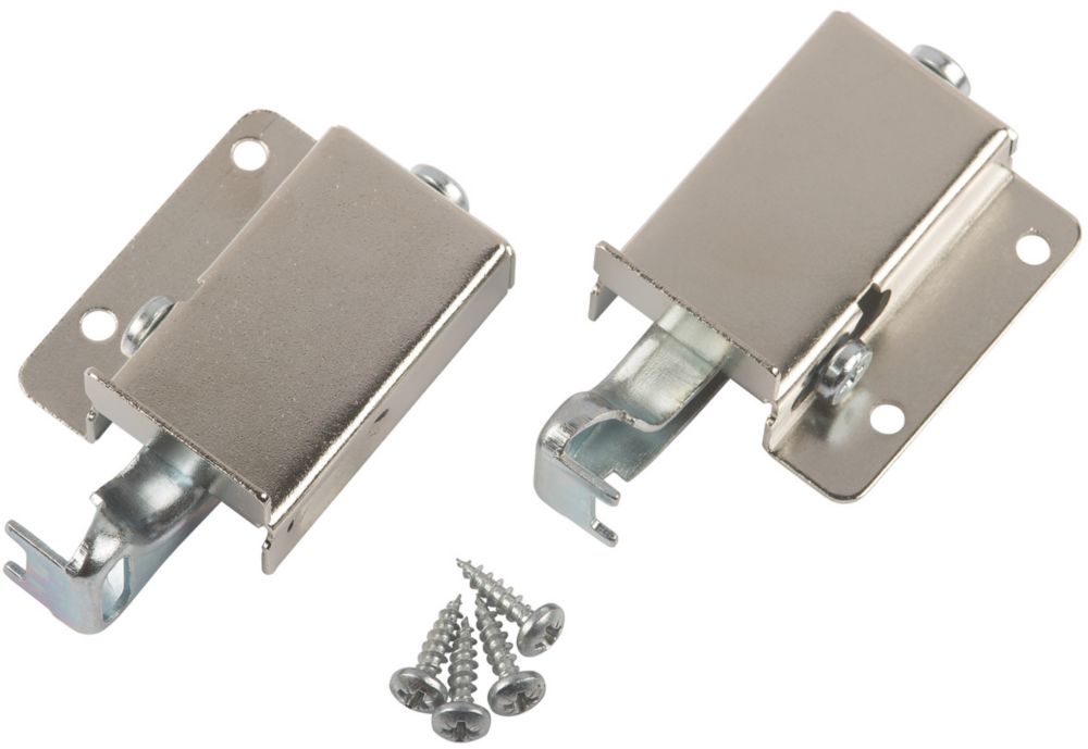 Image of Suki Cabinet Suspension Hangers Silver 15mm x 64mm x 39mm 2 Pack 