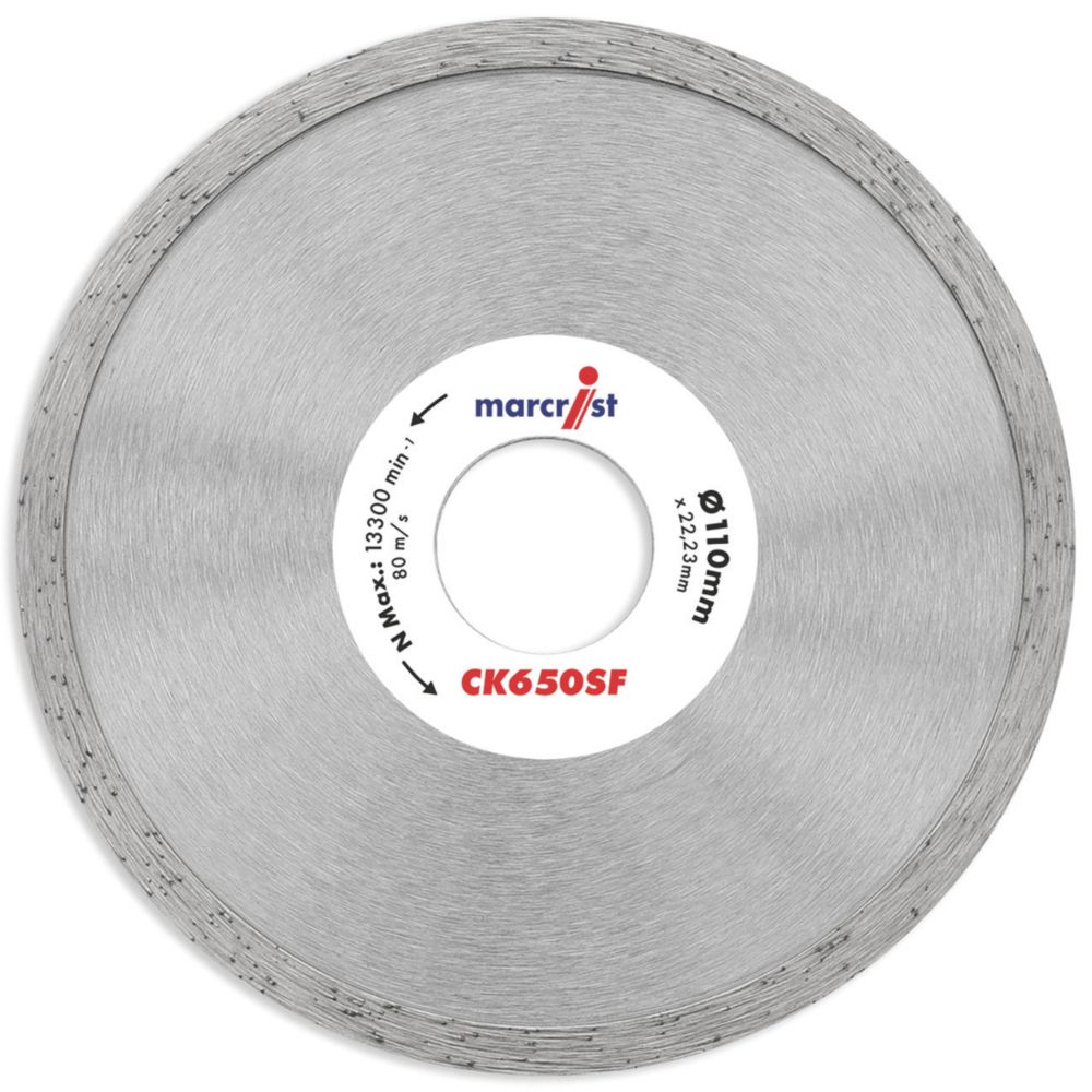 Image of Marcrist CK650SF Multi-Material Diamond Blade 110mm x 22.2mm 