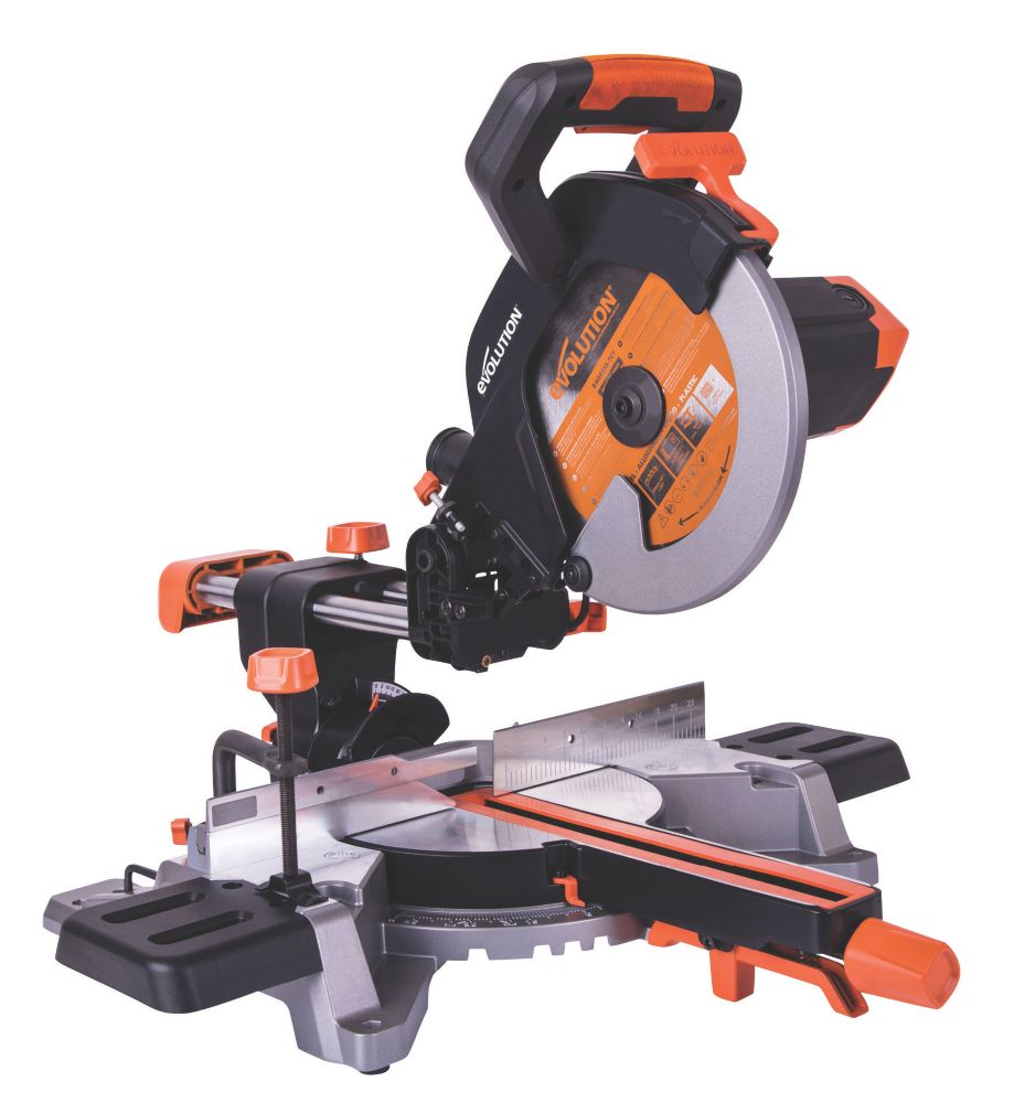 Image of Evolution R255SMS 255mm Electric Single-Bevel Sliding Multi-Material Mitre Saw 110V 