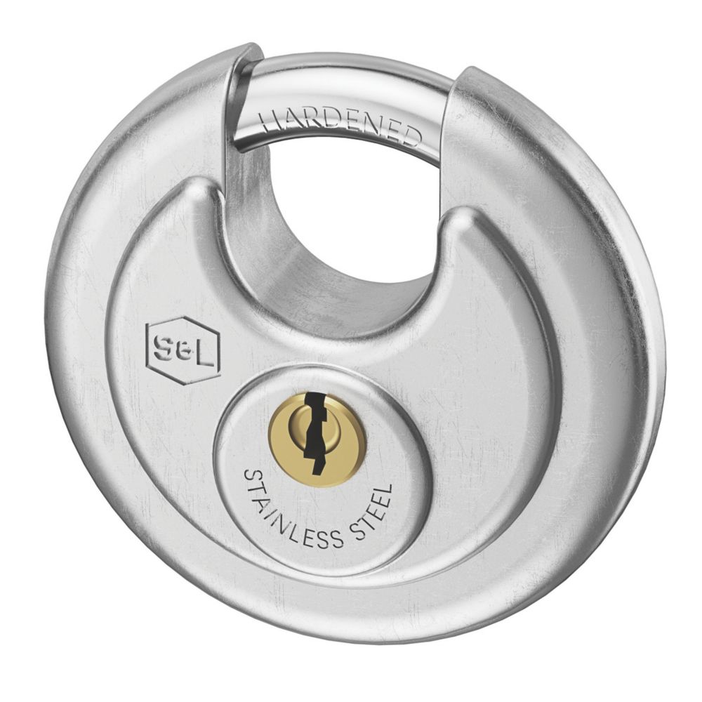 Image of Smith & Locke Stainless Steel Disc Padlock 70mm 