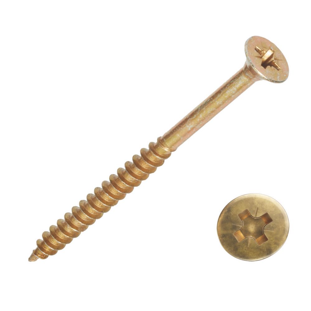 Image of Goldscrew PZ Double-Countersunk Self-Tapping Multipurpose Screws 5mm x 70mm 100 Pack 