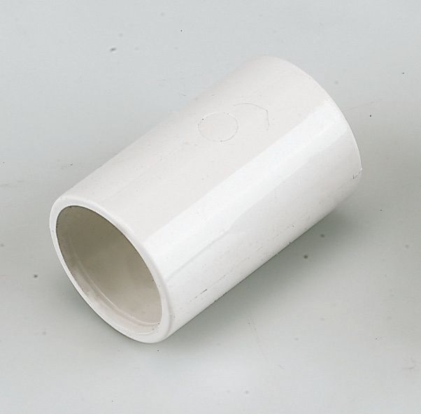 Image of FloPlast Straight Couplings White 21.5mm 5 Pack 