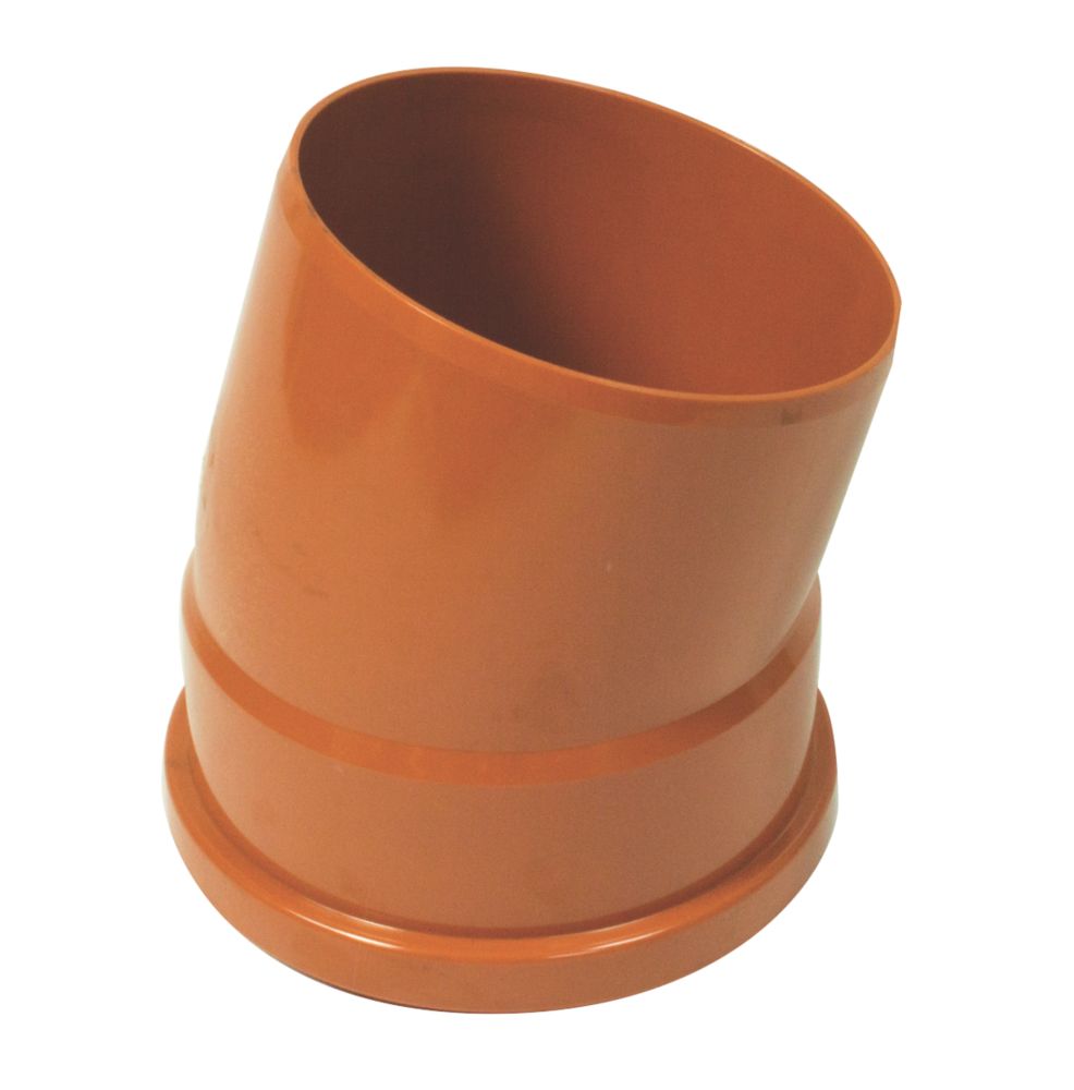 Image of FloPlast Push-Fit 15Â° Single Socket Bend 160mm 