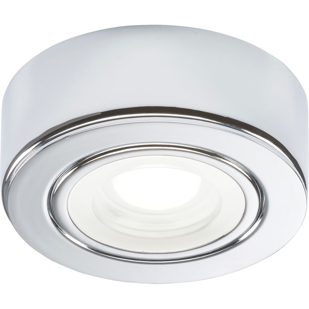 Image of Knightsbridge CAB Round LED Under Cabinet Light Polished Chrome 2W 140lm 