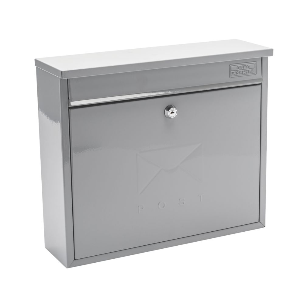 Image of Burg-Wachter Elegance Post Box Grey Powder-Coated 