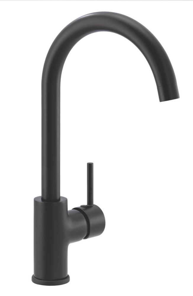 Image of Streame by Abode Nico Swan Single Lever Mono Mixer Matt Black 