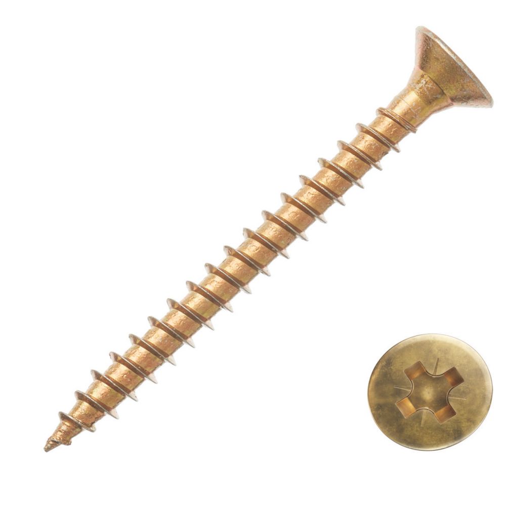 Image of Goldscrew PZ Double-Countersunk Self-Tapping Multipurpose Screws 5mm x 50mm 200 Pack 
