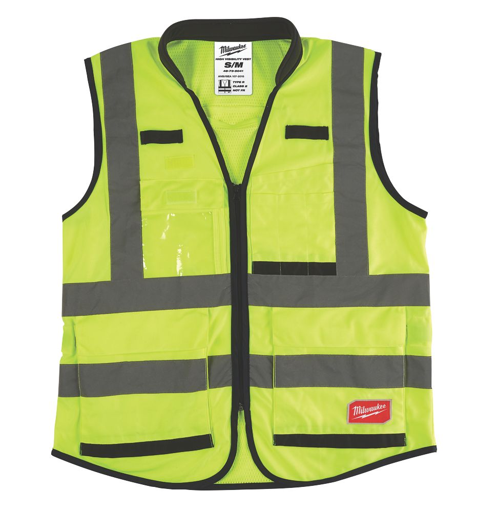 Image of Milwaukee Premium Hi-Vis Vest Yellow Small / Medium 38" Chest 
