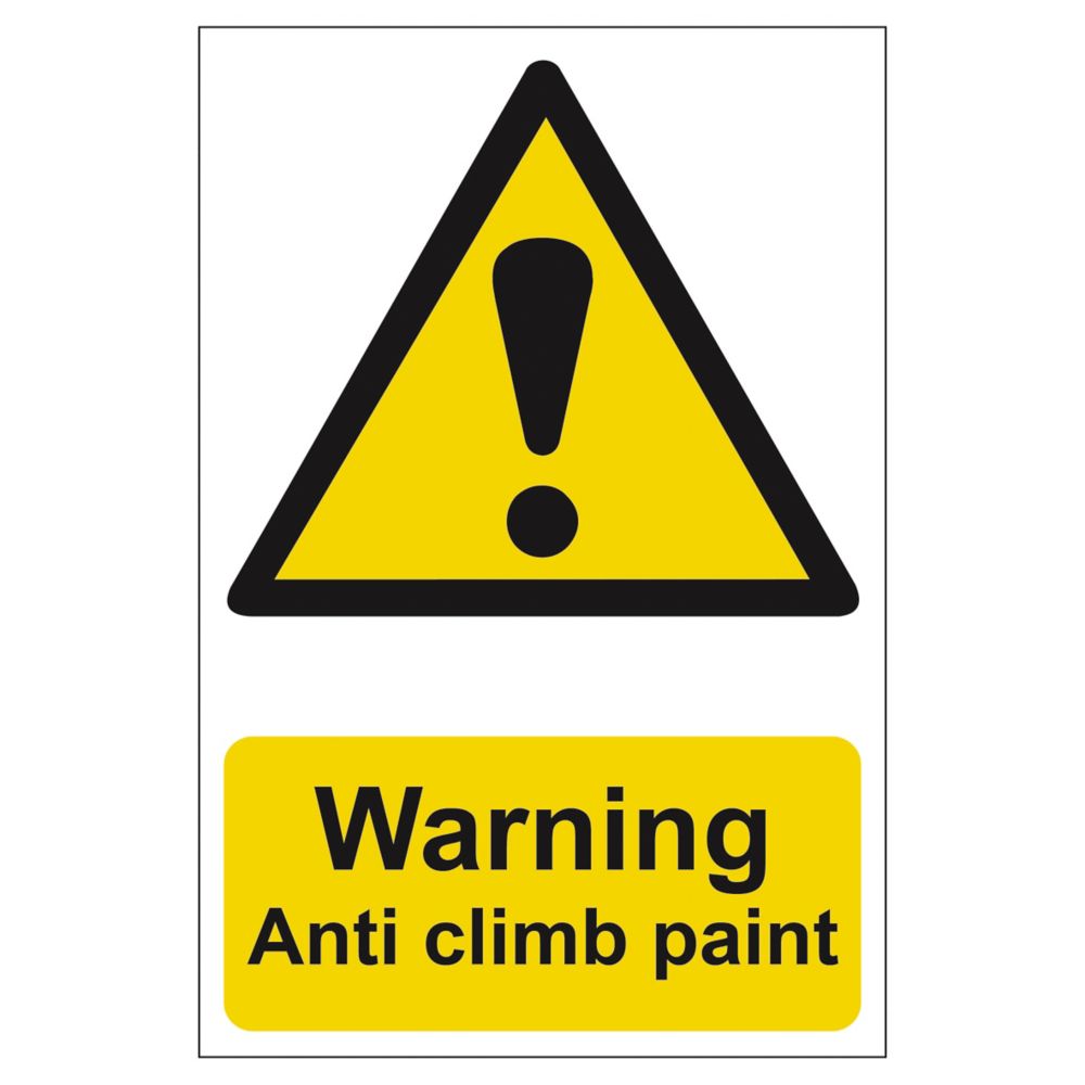 Image of 'Warning Anti-Climb Paint' Sign 297mm x 210mm 