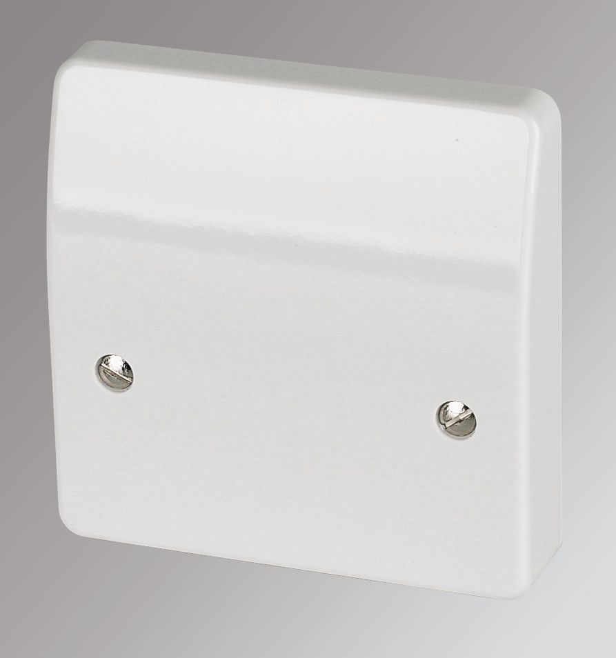 Image of MK Logic Plus 45A Unswitched Cooker Outlet Plate White 