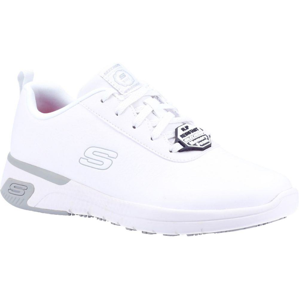 Image of Skechers Marsing Gmina Metal Free Womens Non Safety Shoes White Size 8 