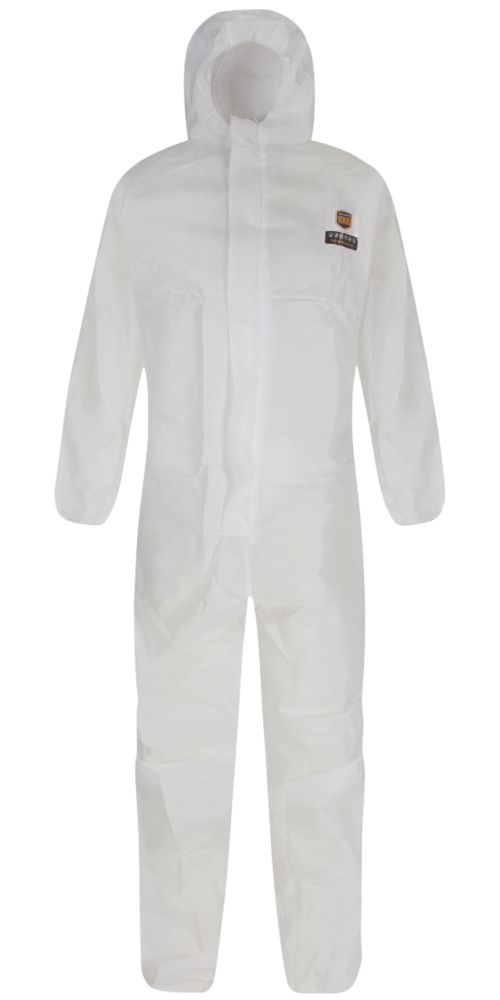 Image of Alpha Solway Alphashield 2000 Type 5/6 Protective Coverall White Large 39-43" Chest 32" L 