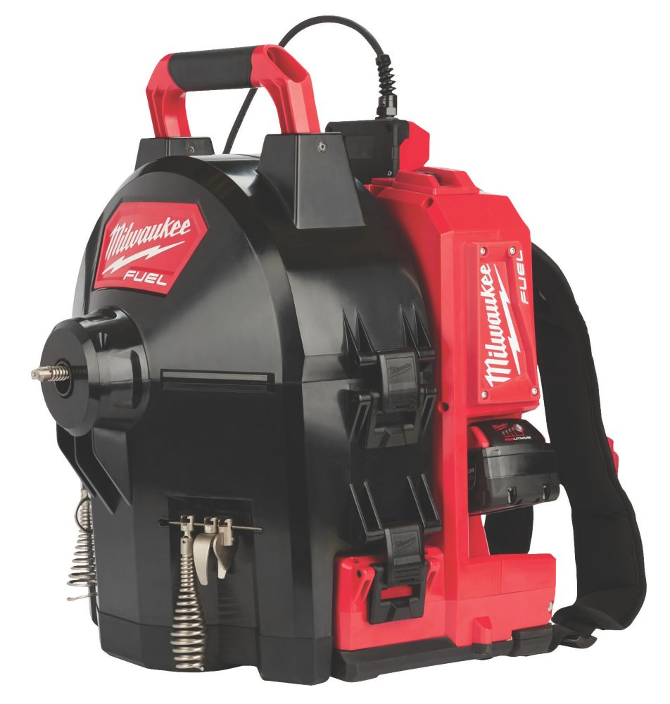 Image of Milwaukee M18 FFSDC10-0 FUEL 18V Li-Ion RedLithium 15m Brushless Cordless Freestanding Drain Cleaner - Bare 