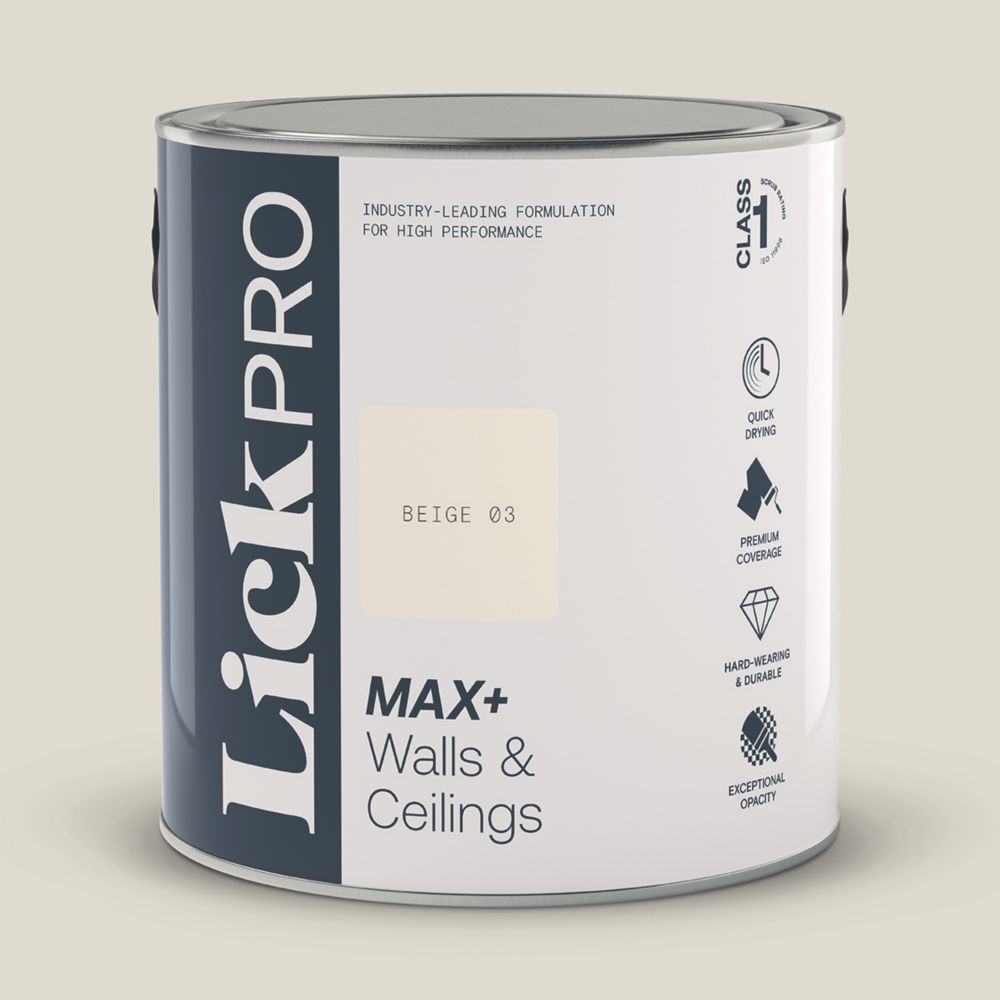 Image of LickPro Eggshell Beige 03 Emulsion Paint 2.5Ltr 