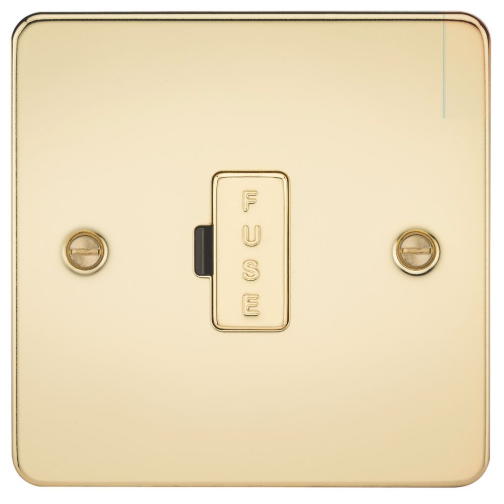 Image of Knightsbridge 13A Unswitched Fused Spur Polished Brass 