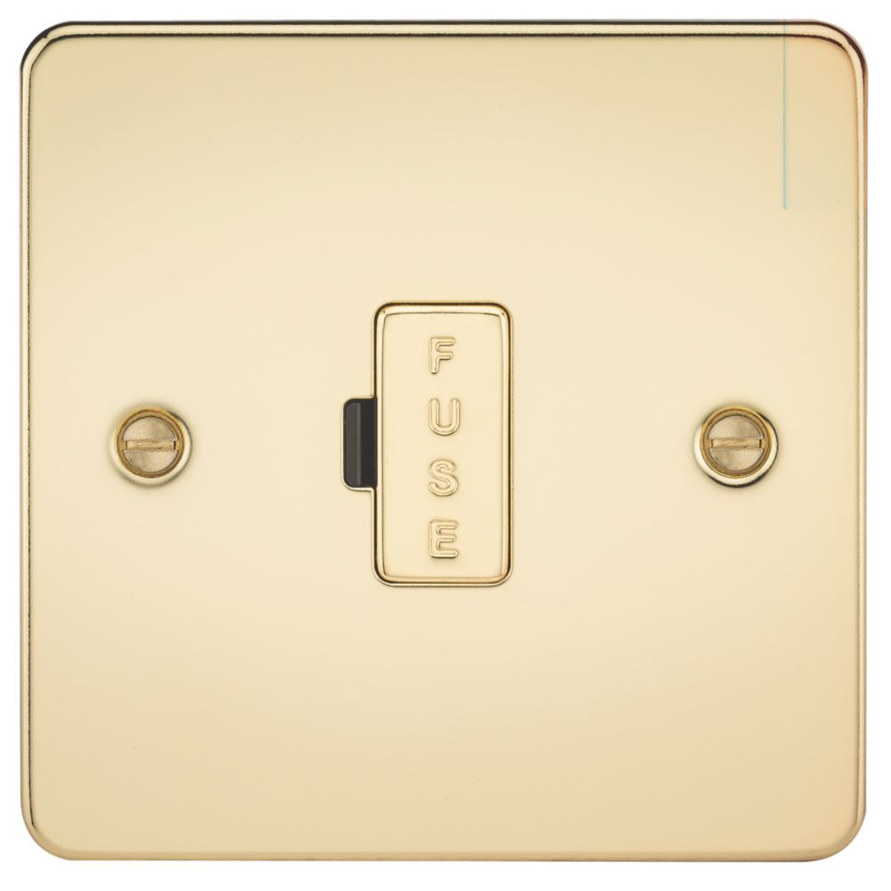 Image of Knightsbridge 13A Unswitched Fused Spur Polished Brass 