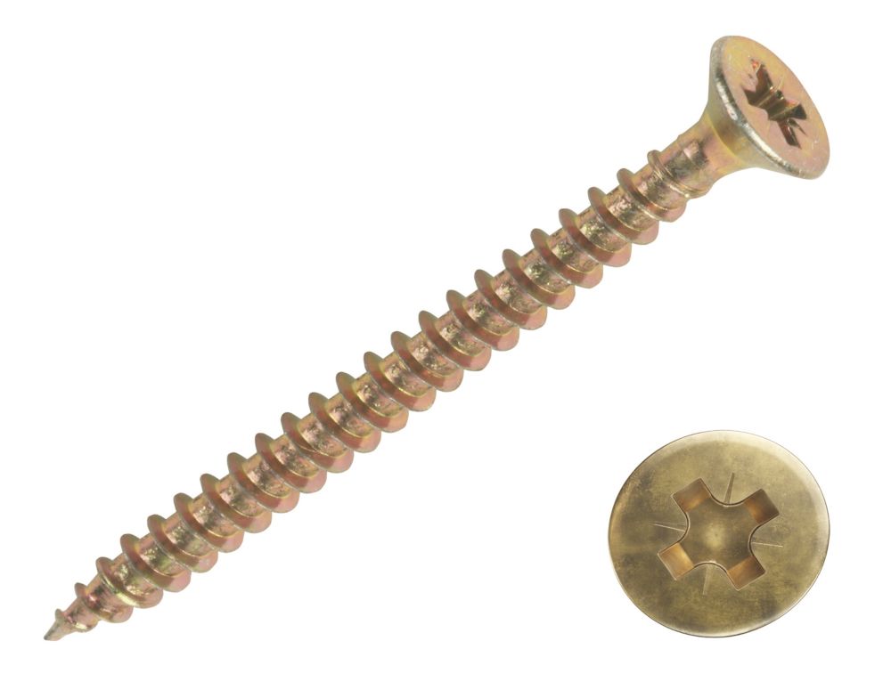 Image of Goldscrew PZ Double-Countersunk Self-Tapping Multipurpose Screws 3.5mm x 40mm 200 Pack 