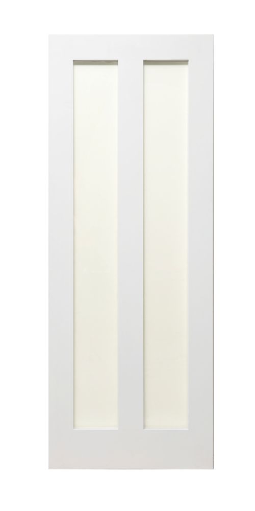 Image of 2-Clear Light Primed White Wooden Shaker Internal Door 1981mm x 838mm 