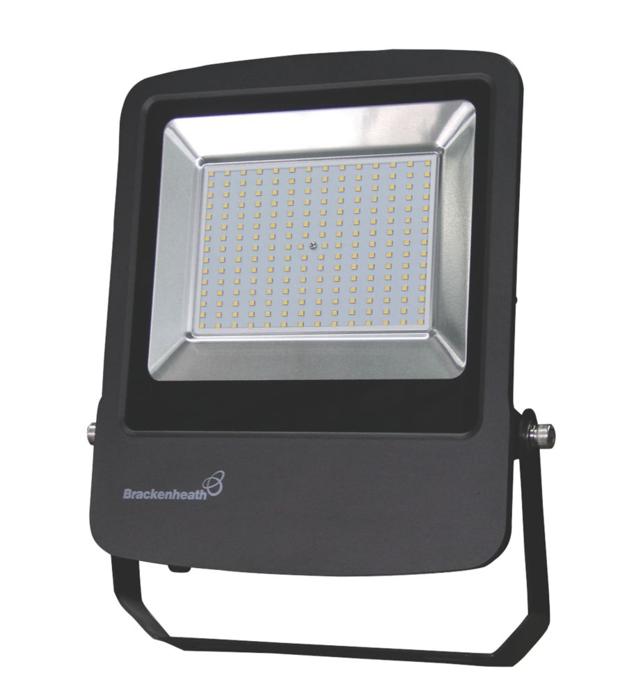 Image of Brackenheath Rex Outdoor LED Industrial Floodlight With Photocell Black 150W 13,500lm 