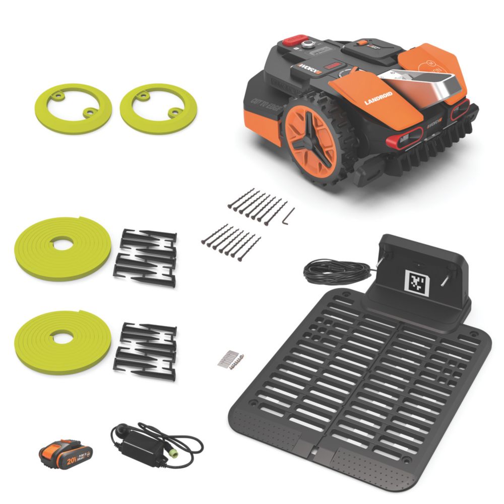 Image of Worx 20V 2.0Ah Li-Ion PowerShare Brushless Cordless 18cm WR206E Landroid Vision M600 Robotic Lawn Mower 