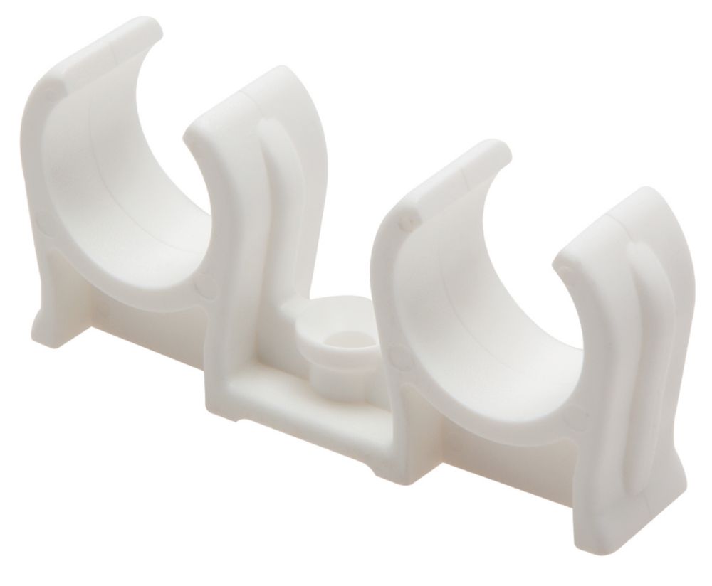 Image of Talon 15mm Double Snap-On Pipe Clip 10 Pack 