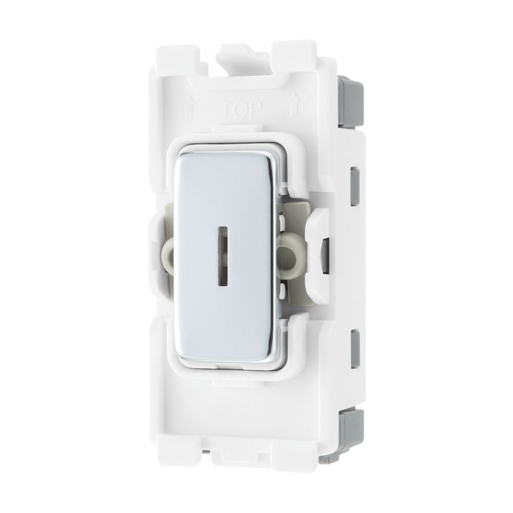 Image of British General Nexus Grid 20A Grid DP Key Switch Polished Chrome 