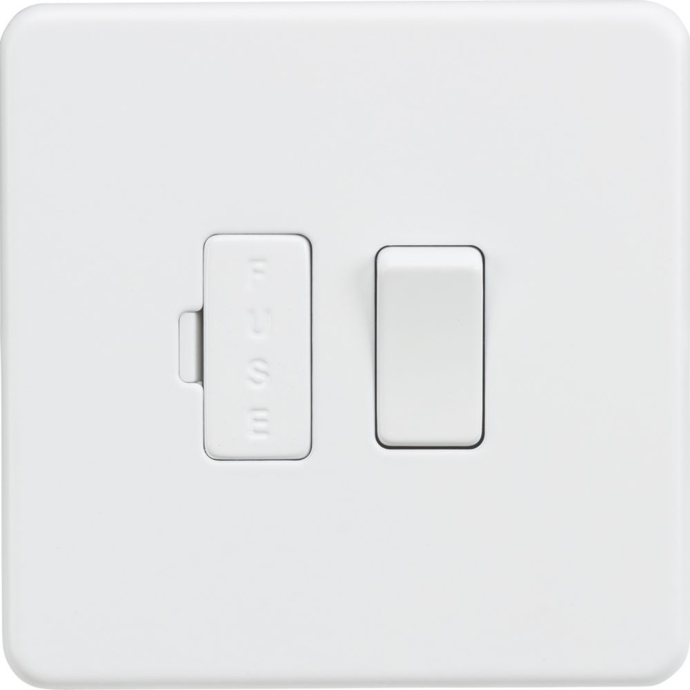 Image of Knightsbridge 13A Switched Fused Spur Matt White 