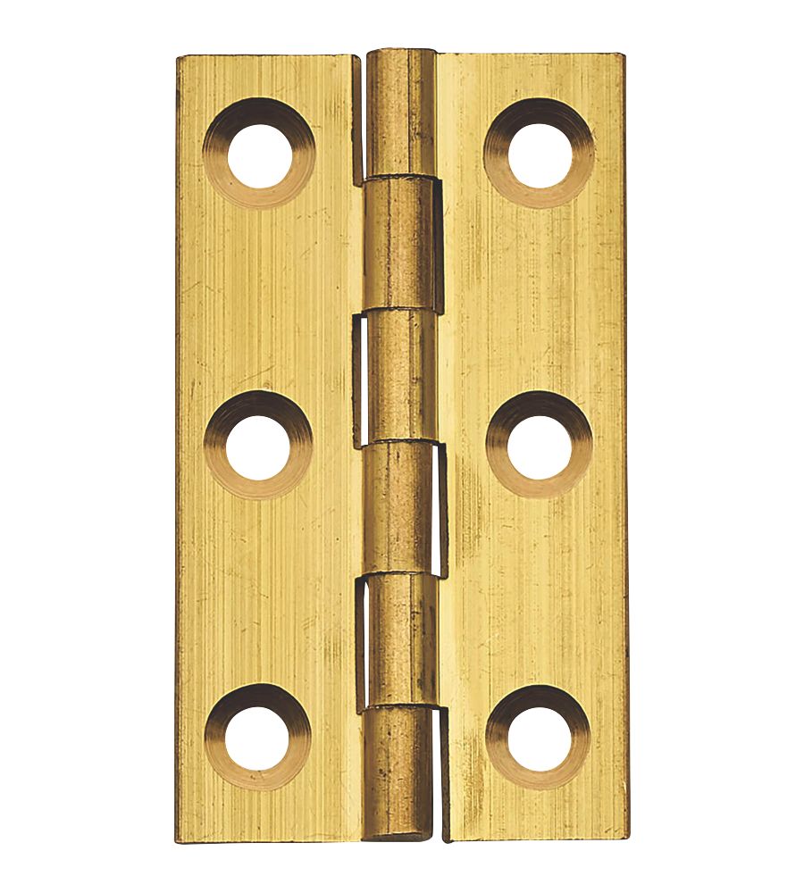 Image of Self-Colour Solid Drawn Butt Hinges 64mm x 35mm 2 Pack 