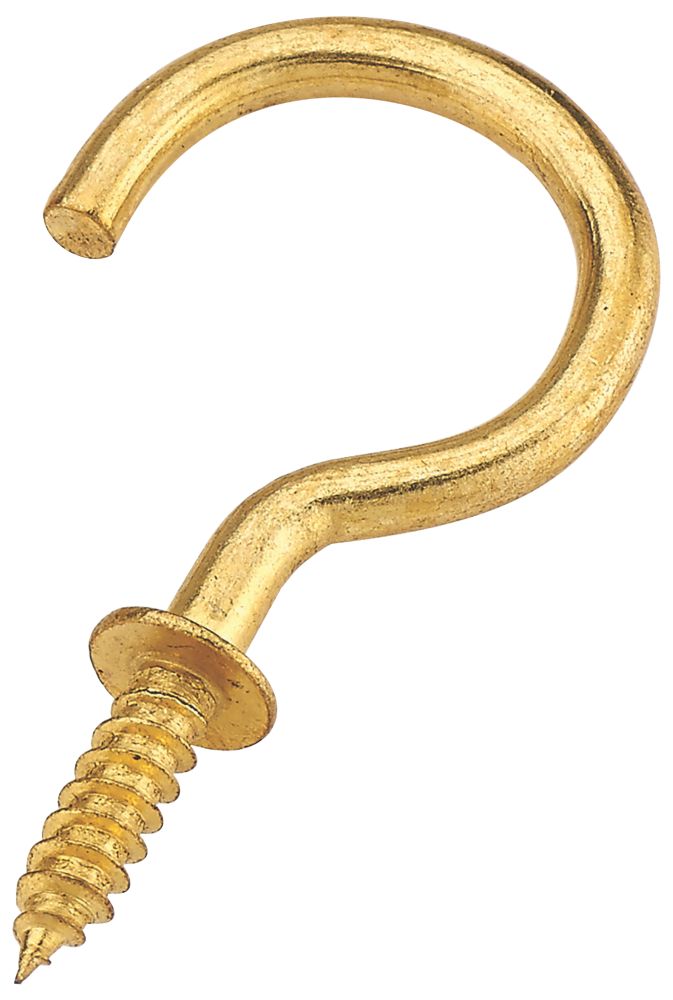 Image of Easyfix Electro Brass Cup Hooks x 10 Pack 