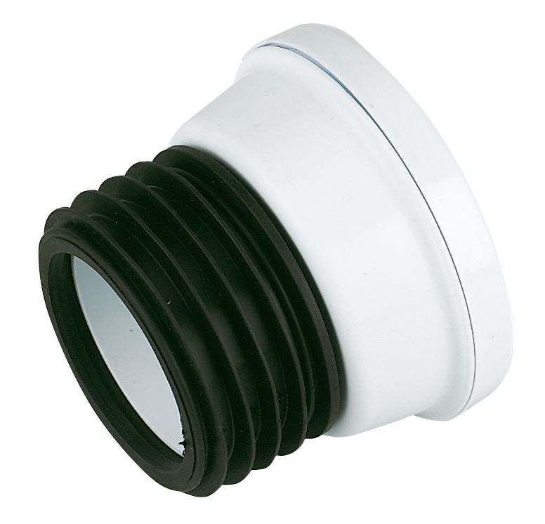 Image of FloPlast Rigid Straight Connector White 107mm 