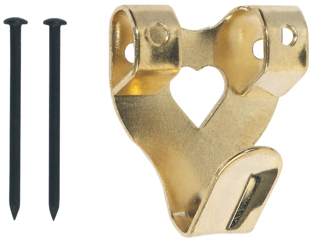 Image of Picture Hooks Twin Brassed 100 Pack 