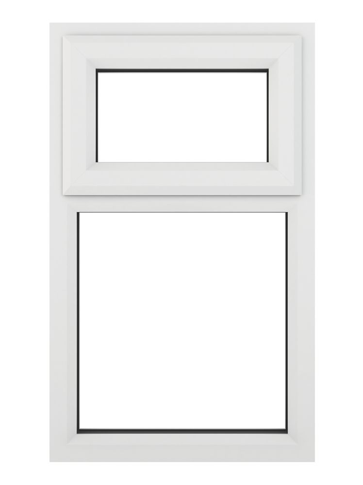 Image of Crystal Top Opening Clear Triple-Glazed Casement White uPVC Window 905mm x 965mm 