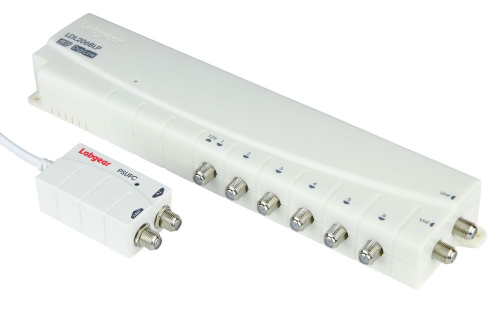 Image of Labgear LDL206BLP 6-Way Aerial Amplifier with Bypass 