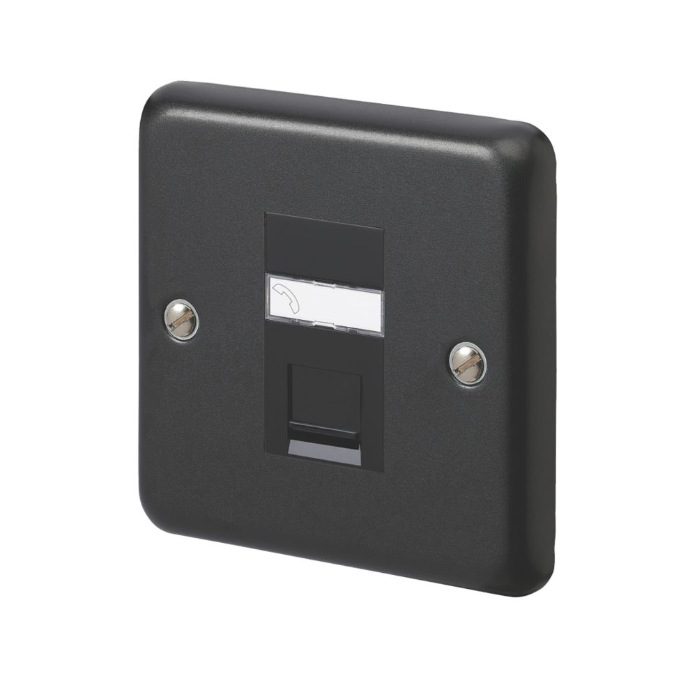 Image of MK Contoura Master Telephone Socket Black with Black Inserts 