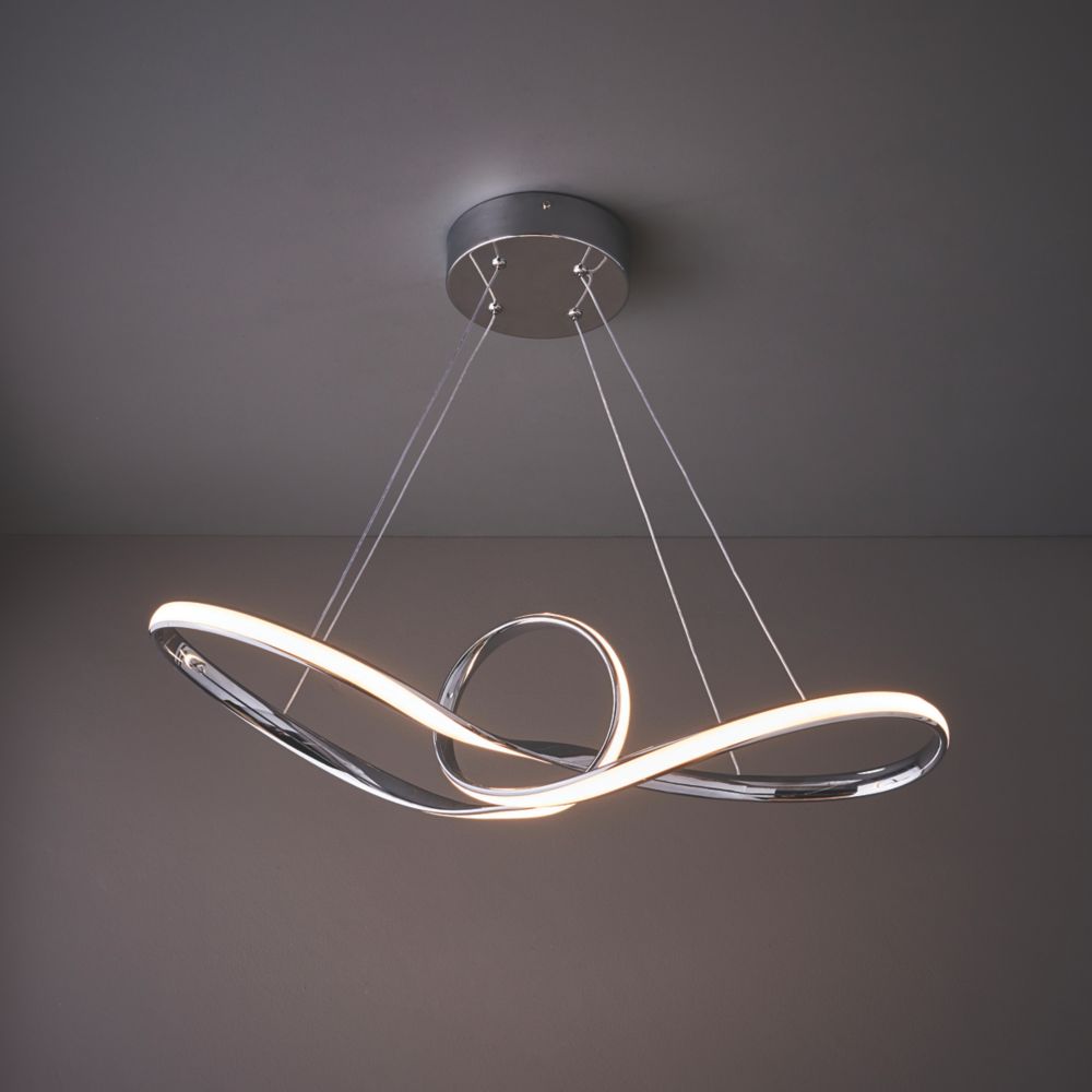 Image of Quay Design Remi LED Pendant Light Chrome 30W 2000lm 