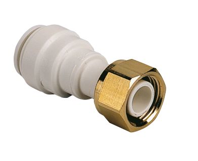 Image of JG Speedfit Plastic Push-Fit Straight Tap Connector 15mm x 3/4" 